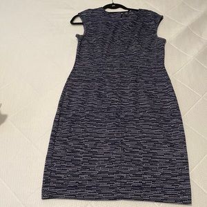Navy and white dress